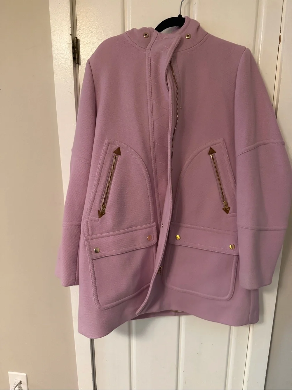 J. Crew Lilac Italian Stadium Cloth Nello Gori Coat